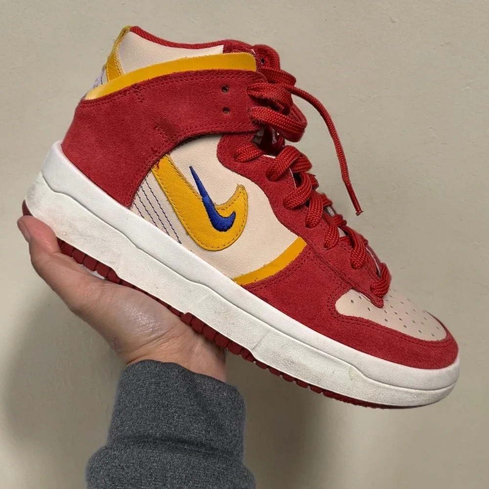 Nike‎ Dunk High Up Cinnabar Red Sail Yellow Womens Size 8 DH3718-600 Mens 6.5